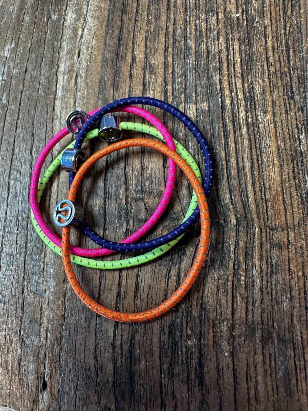 lululemon athletica Neon Hair Ties – Orange, Pink, Lime & Navy